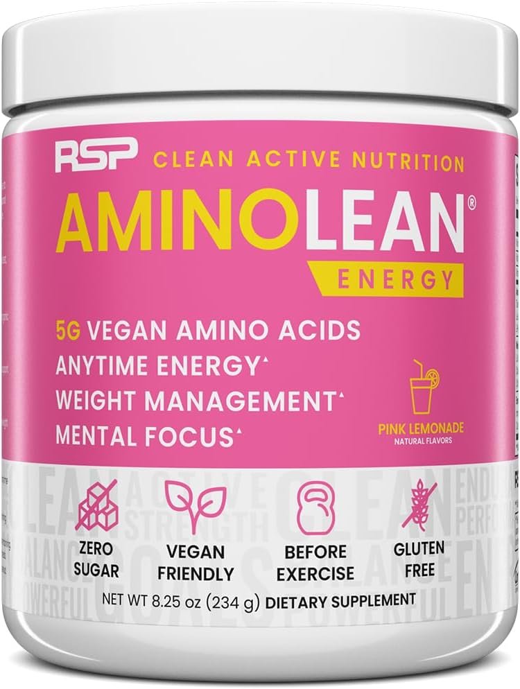 RSP NUTRITION AminoLean Pre Workout Powder, Amino Energy  ...