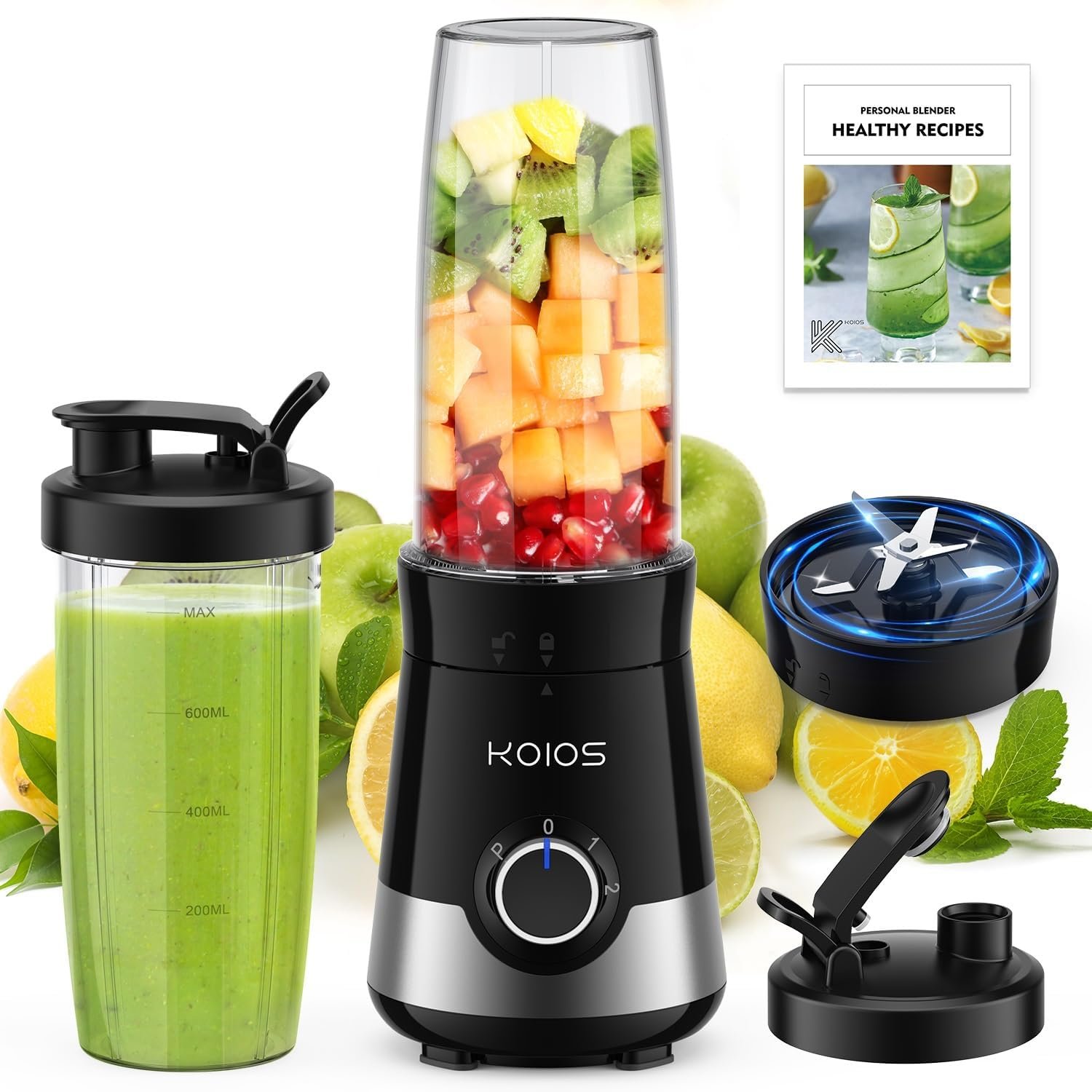 KOIOS Smoothie Blender, 900W Blenders for Kitchen with 27oz ...