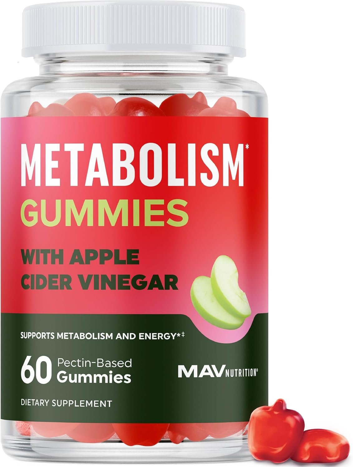 Metabolism Gummies with Apple Cider Vinegar | Energy, Digest...