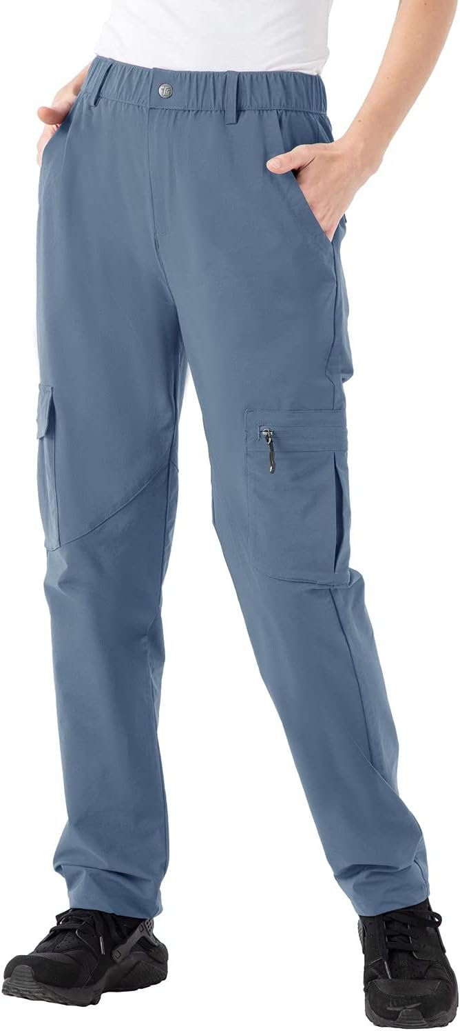 Rdruko Women’s Hiking Cargo Pants Water-Resistant Quic...