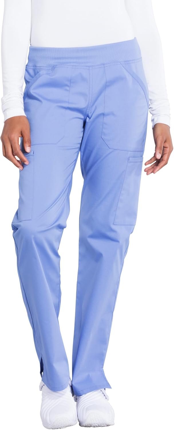 Cherokee Women’s Scrub Pants Mid Rise Straight Leg Pul...