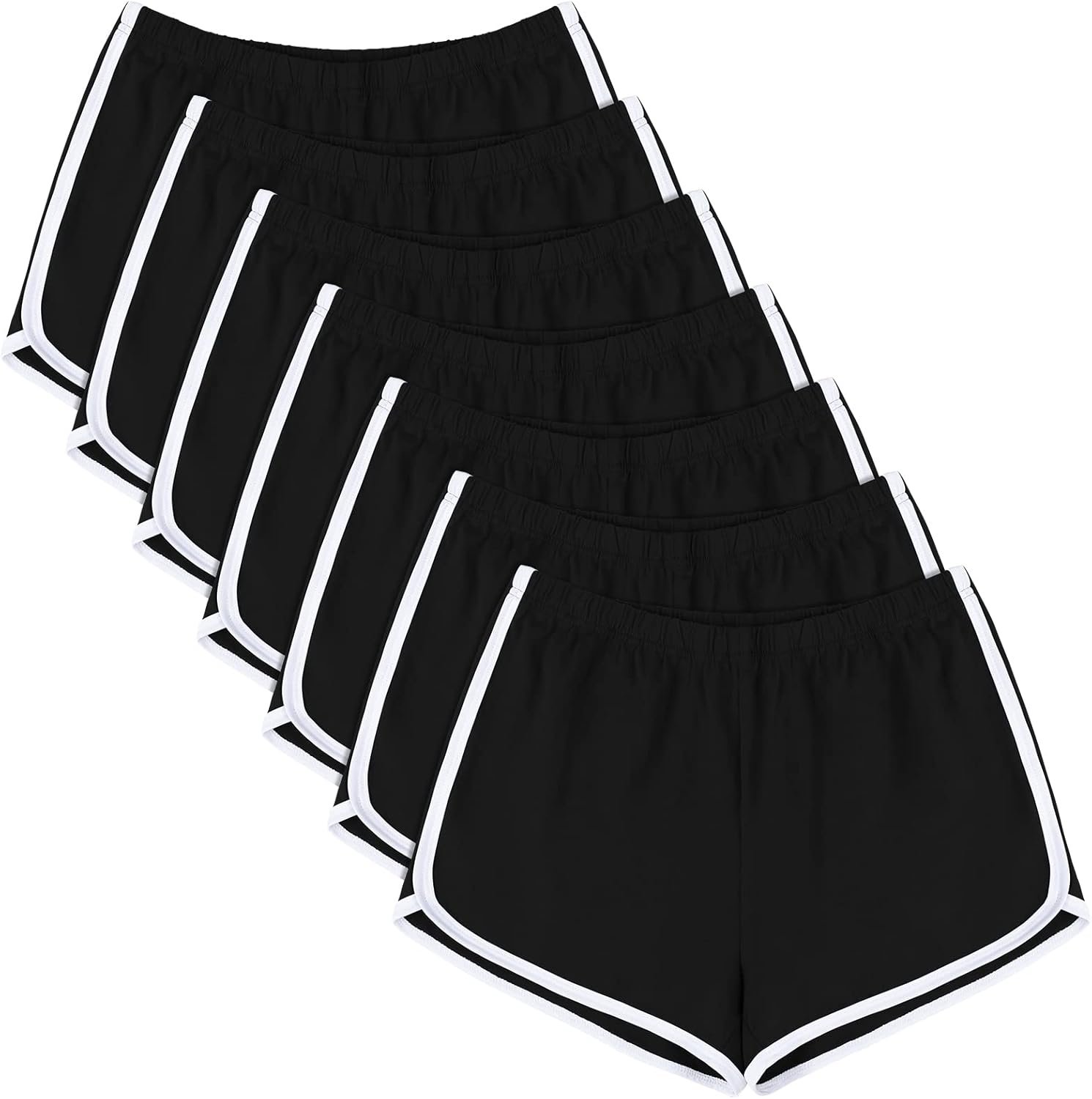 URATOT 7 Pack Womens Cotton Shorts, Dolphin Booty Athletic G...