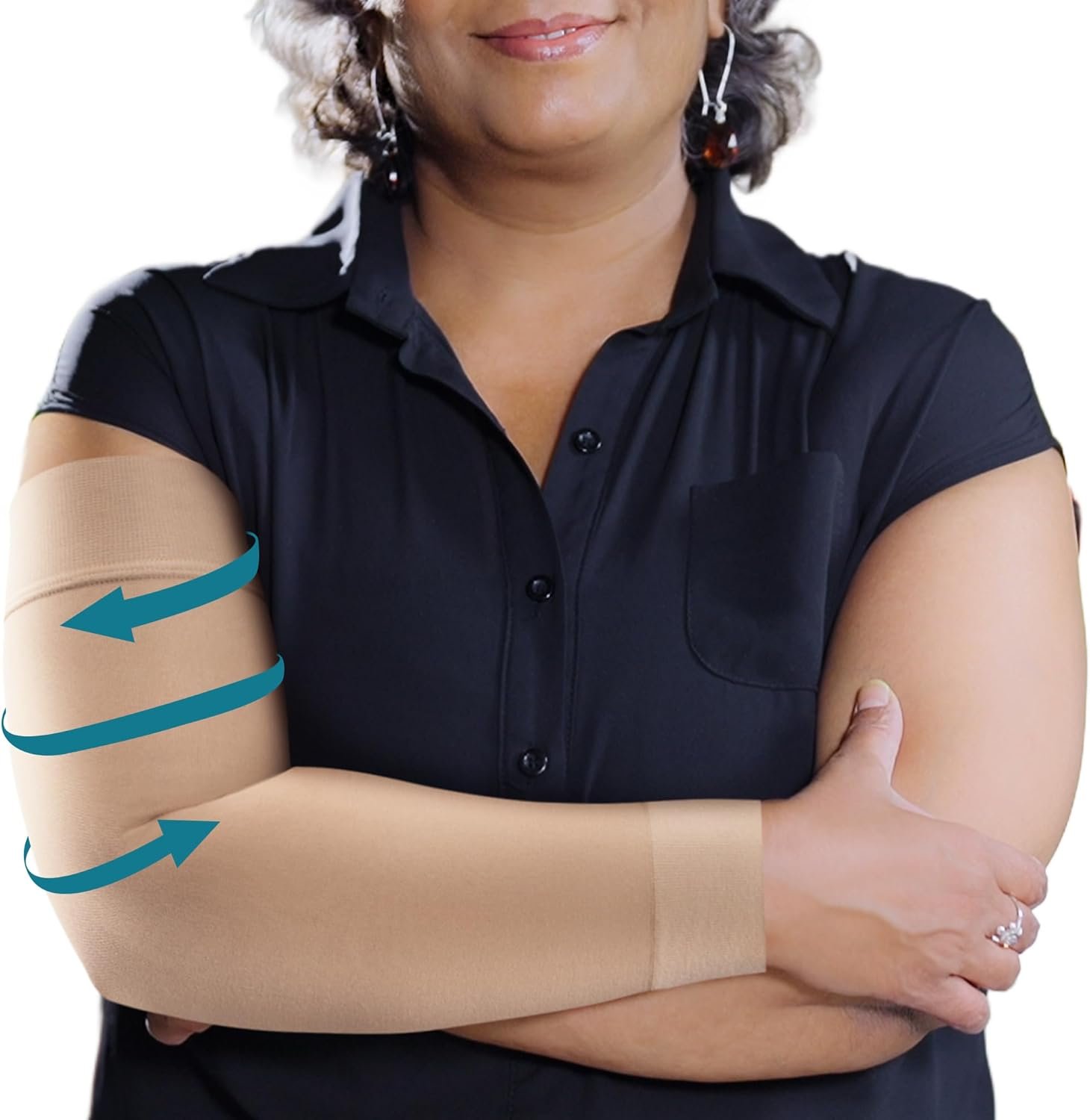 KEMFORD Compression Lymphedema Arm Sleeves for Women –...