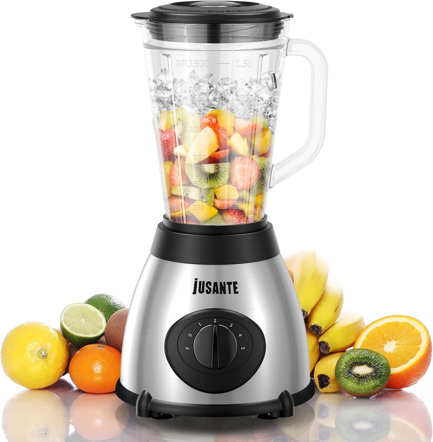 Blender for Smoothies, 1000W Glass Blender for Kitchen Count...
