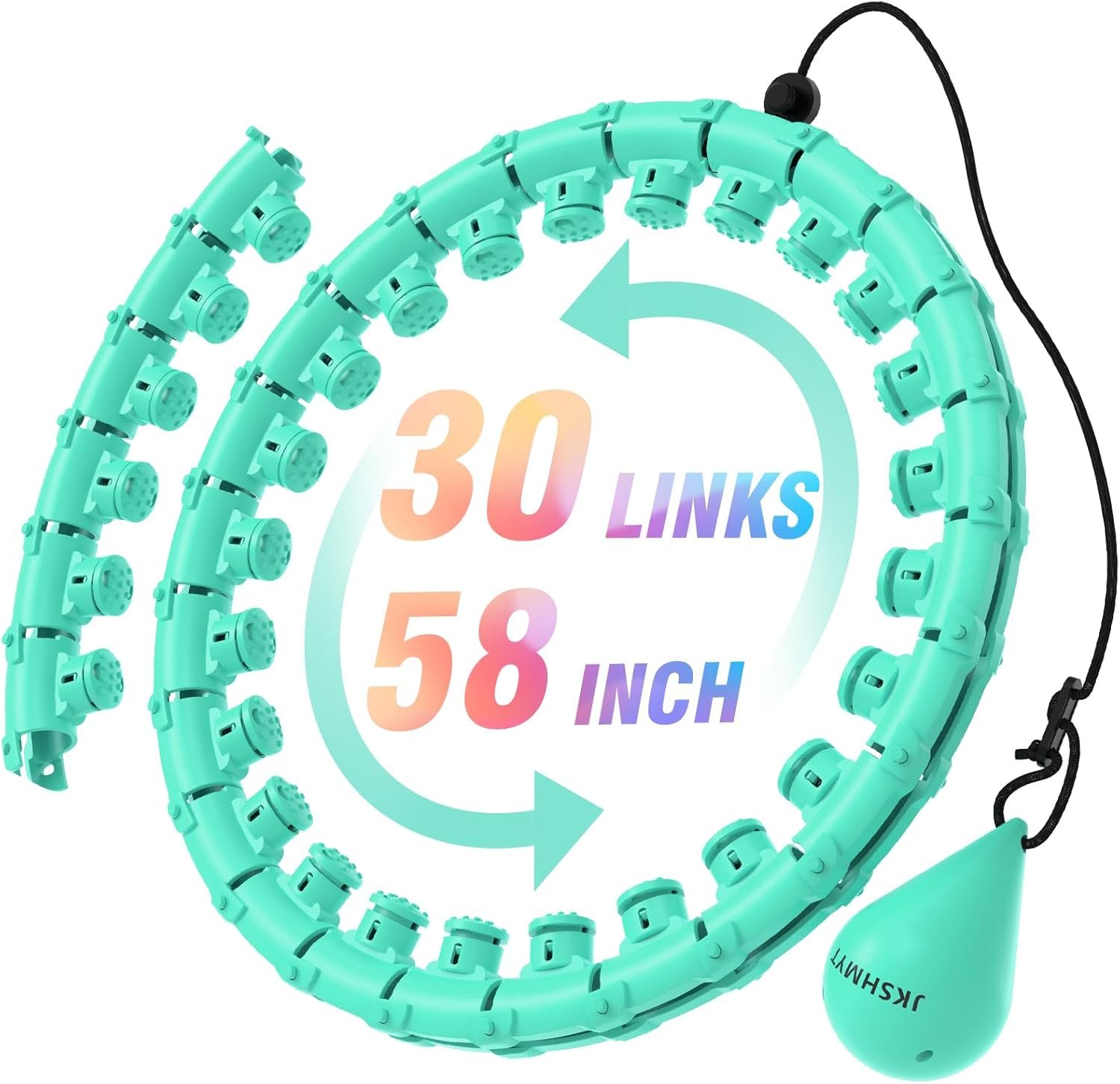 JKSHMYT Weighted Hula Circle Hoops for Adults Weight Loss, I...