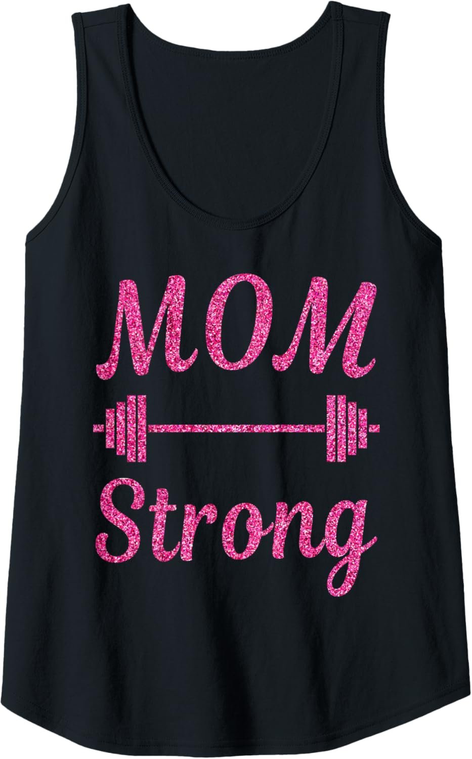 Womens Mother’s day Workout mom strong all pink Tank T...