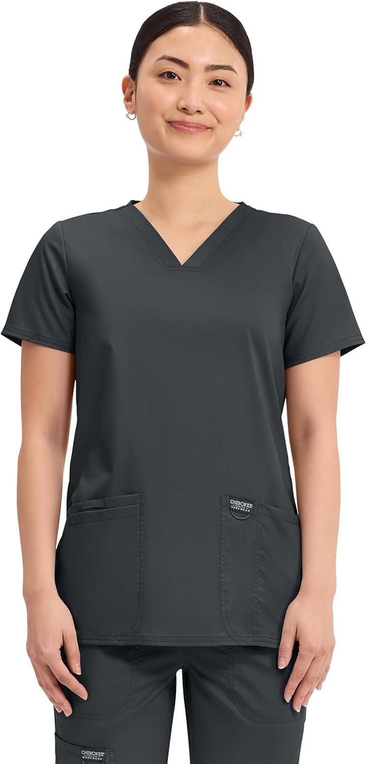 Cherokee Medical Women’s Scrub Top V-Neck Modern Class...