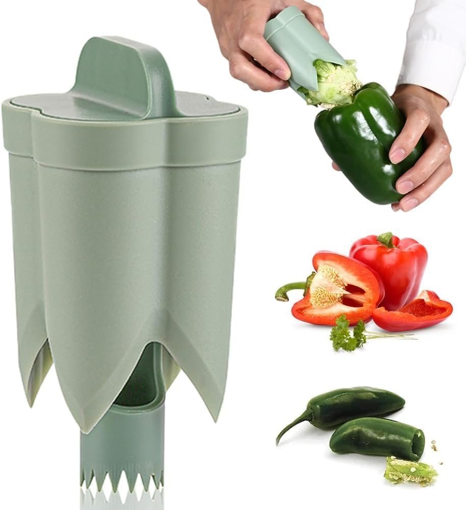Pepper Seed Corer Remover 2025 Upgraded 2 in 1 Bell Pepper C...