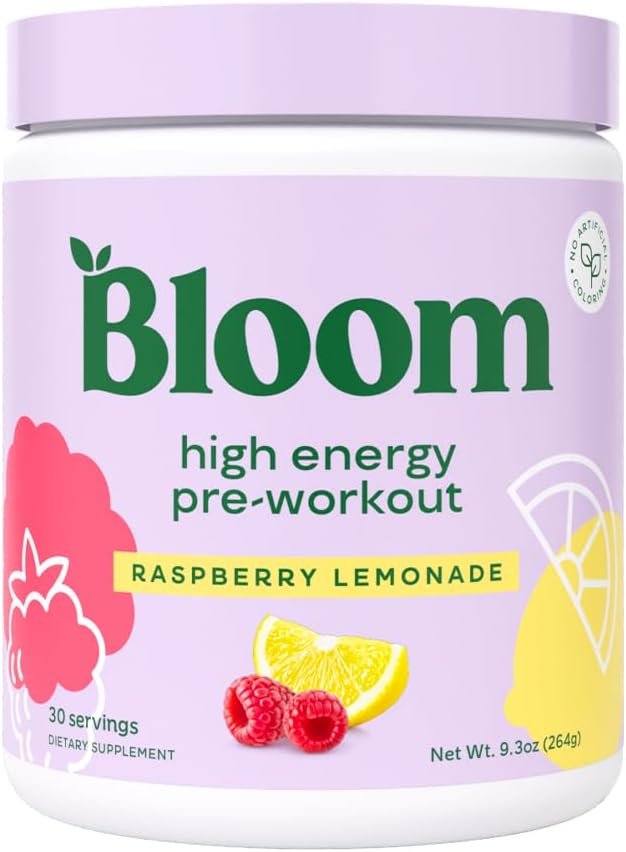 Bloom Nutrition High Energy Pre Workout with Beta Alanine, G...