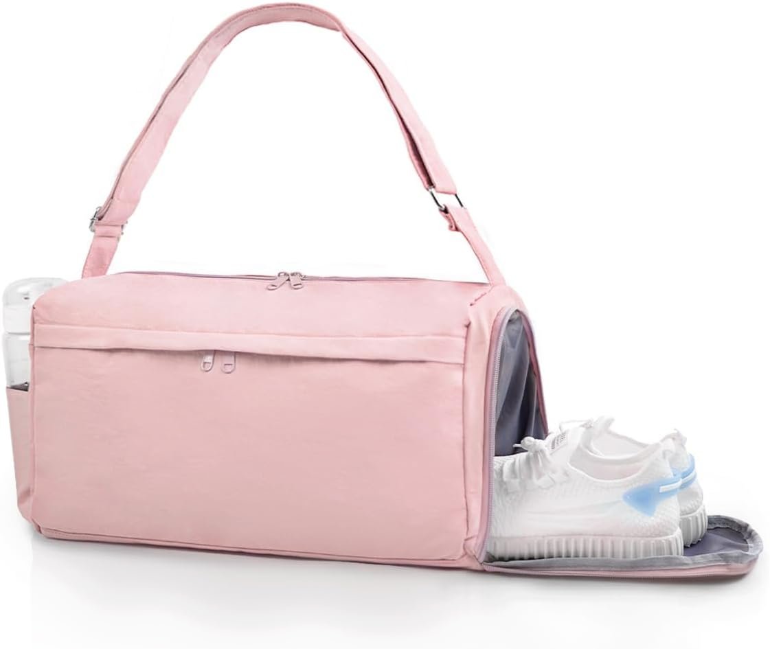 Gym Bag for Women with Shoe Compartment Sports Duffle Bag Me...