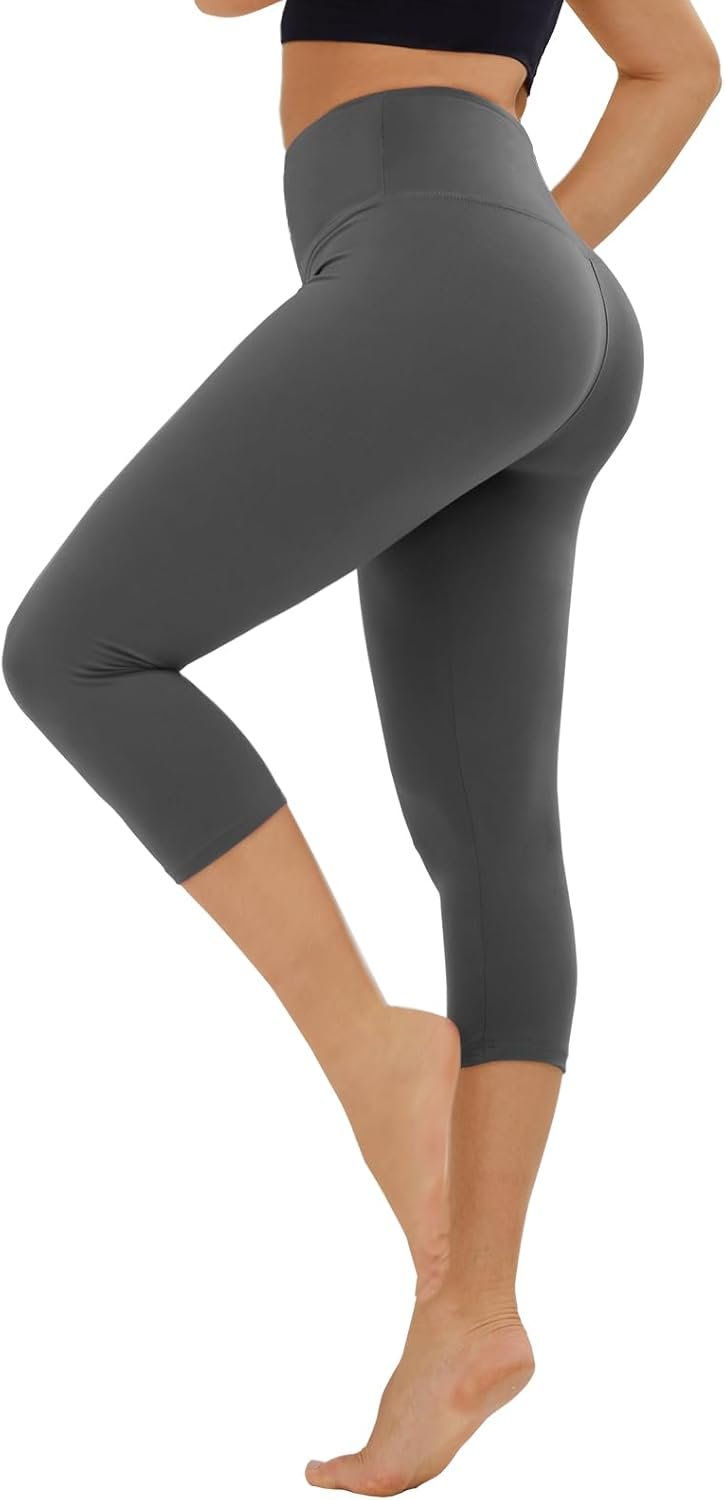 High Waisted Leggings for Women – No See Through Tummy...