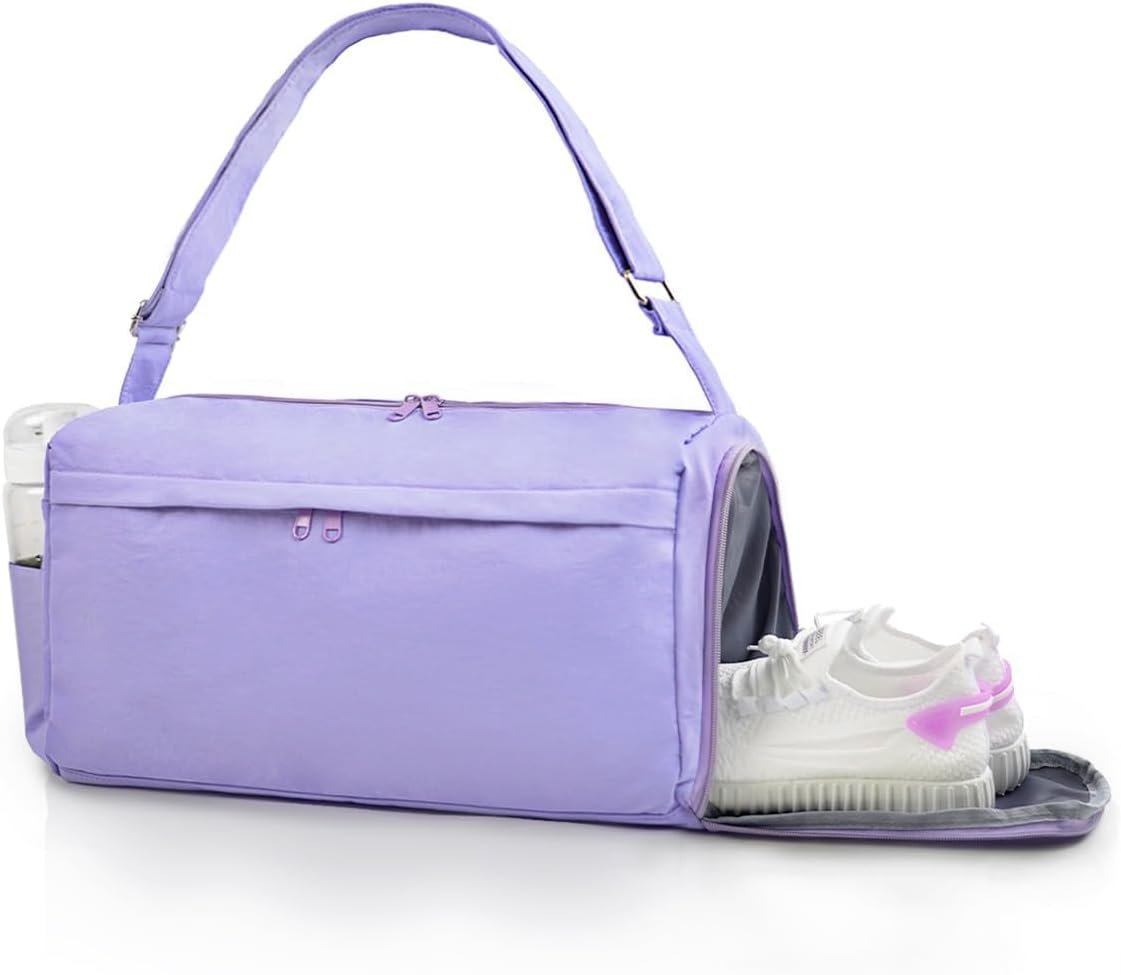 Gym Bag for Women with Shoe Compartment Sports Duffle Bag Me...