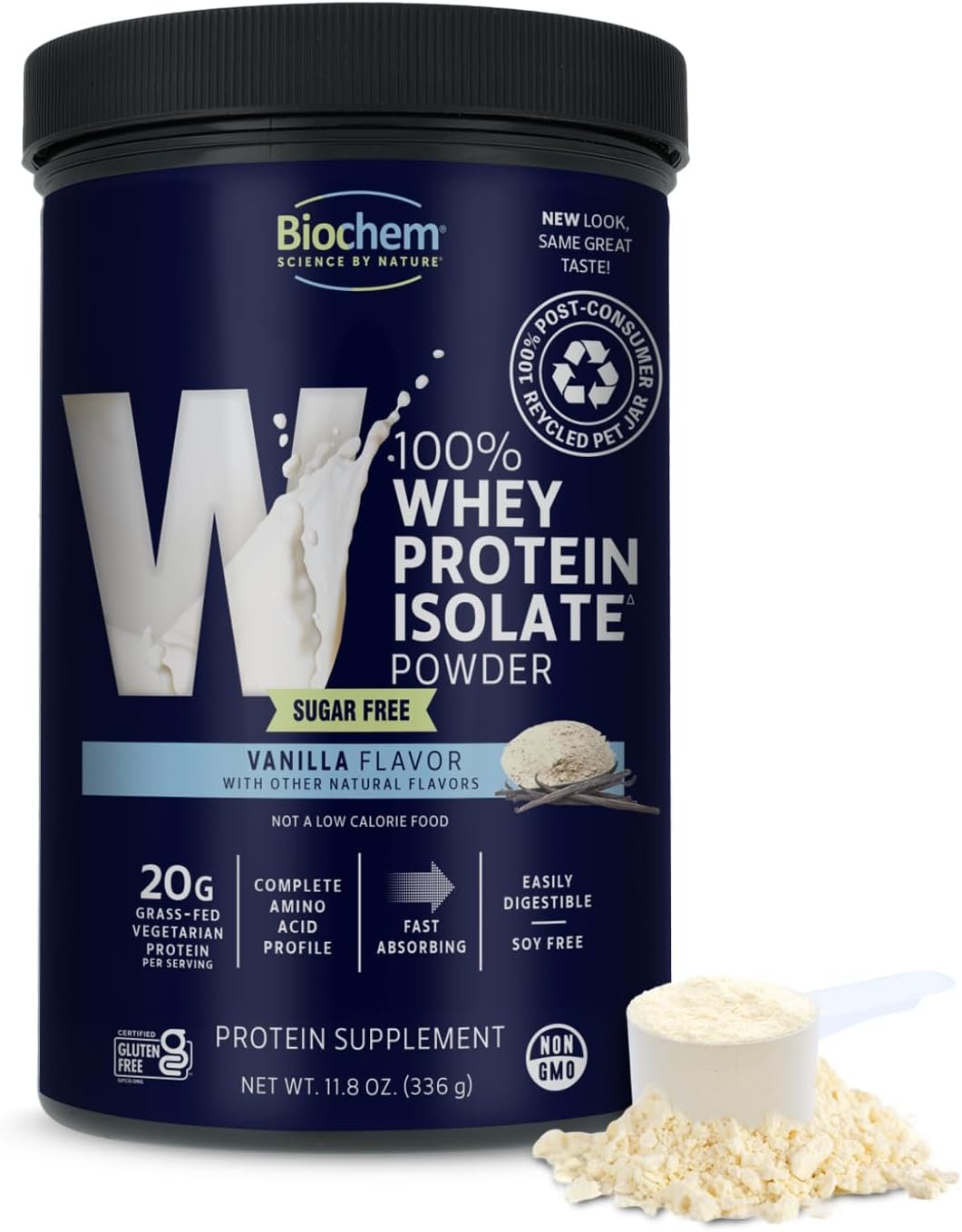 Biochem 100% Whey Sugar-Free Vanilla 20g, 11.8oz, Certified ...