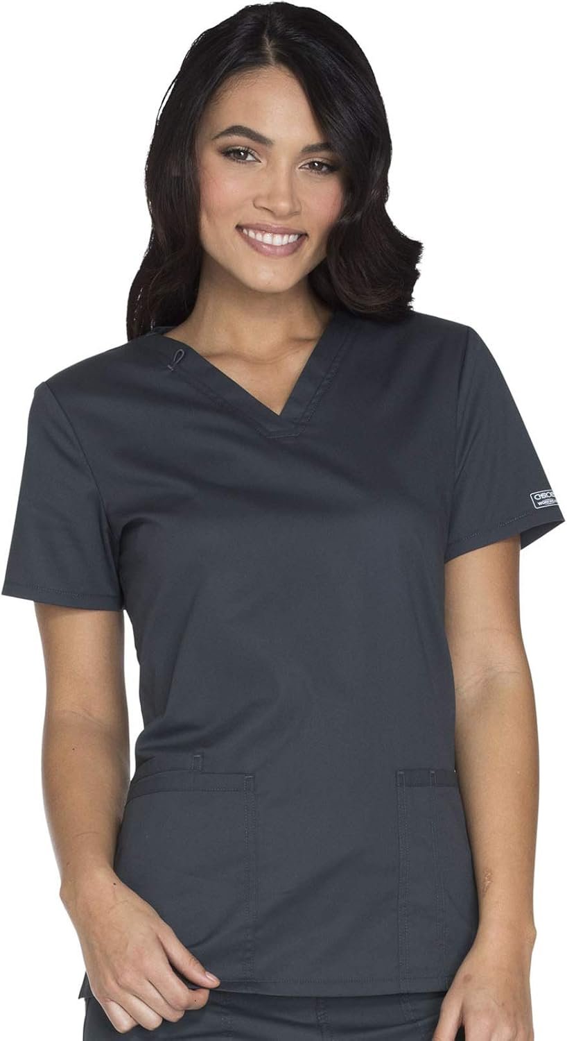 Cherokee Scrub for Women Modern Classic V-Neck Top with 3 Po...