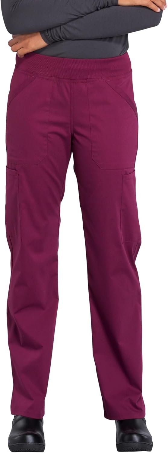 Cherokee Women’s Scrub Pants Mid Rise Straight Leg Pul...