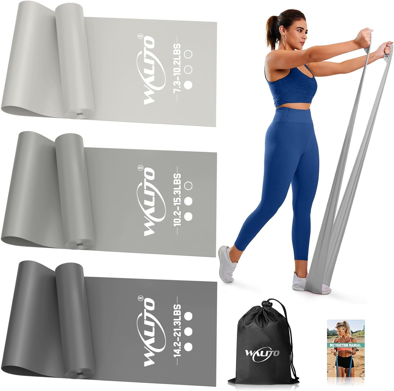 WALITO Resistance Bands for Working Out, Exercise Bands for ...