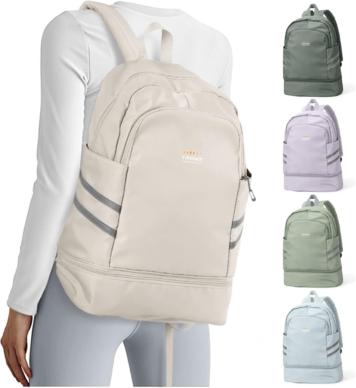 coofay Gym Backpack For Women Waterproof Backpack With Shoe ...