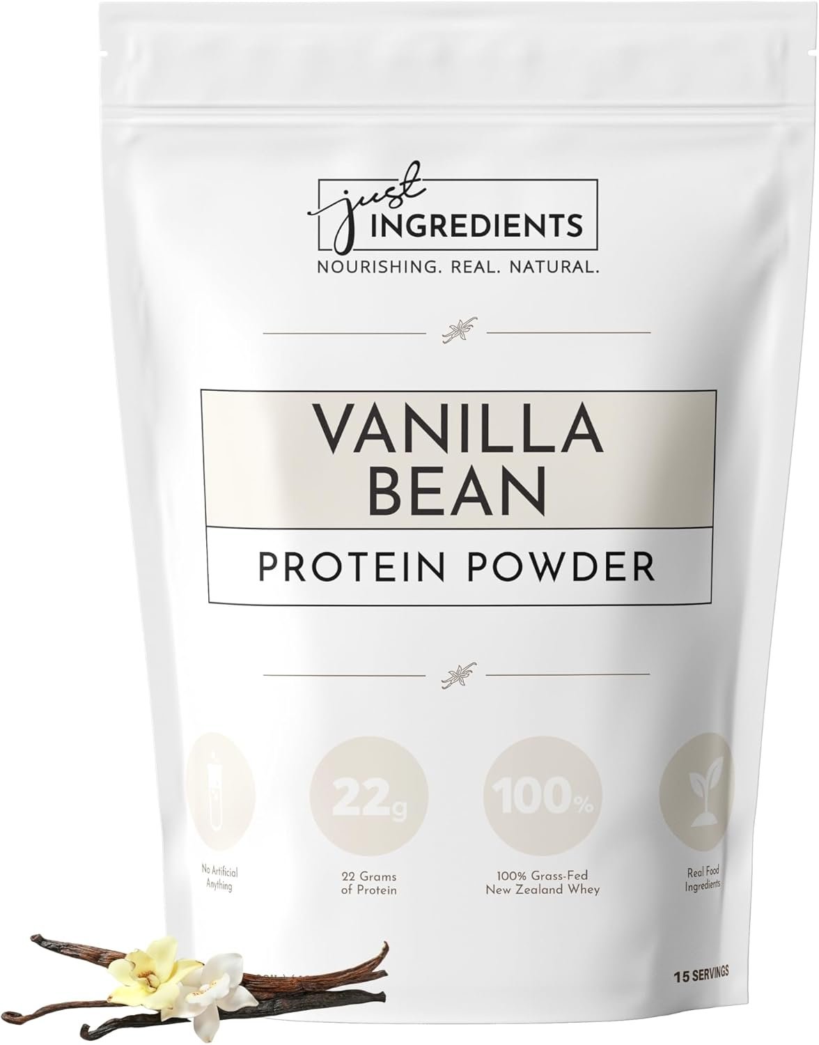 JUST INGREDIENTS Protein Powder | Vanilla Protein Powder Mad...