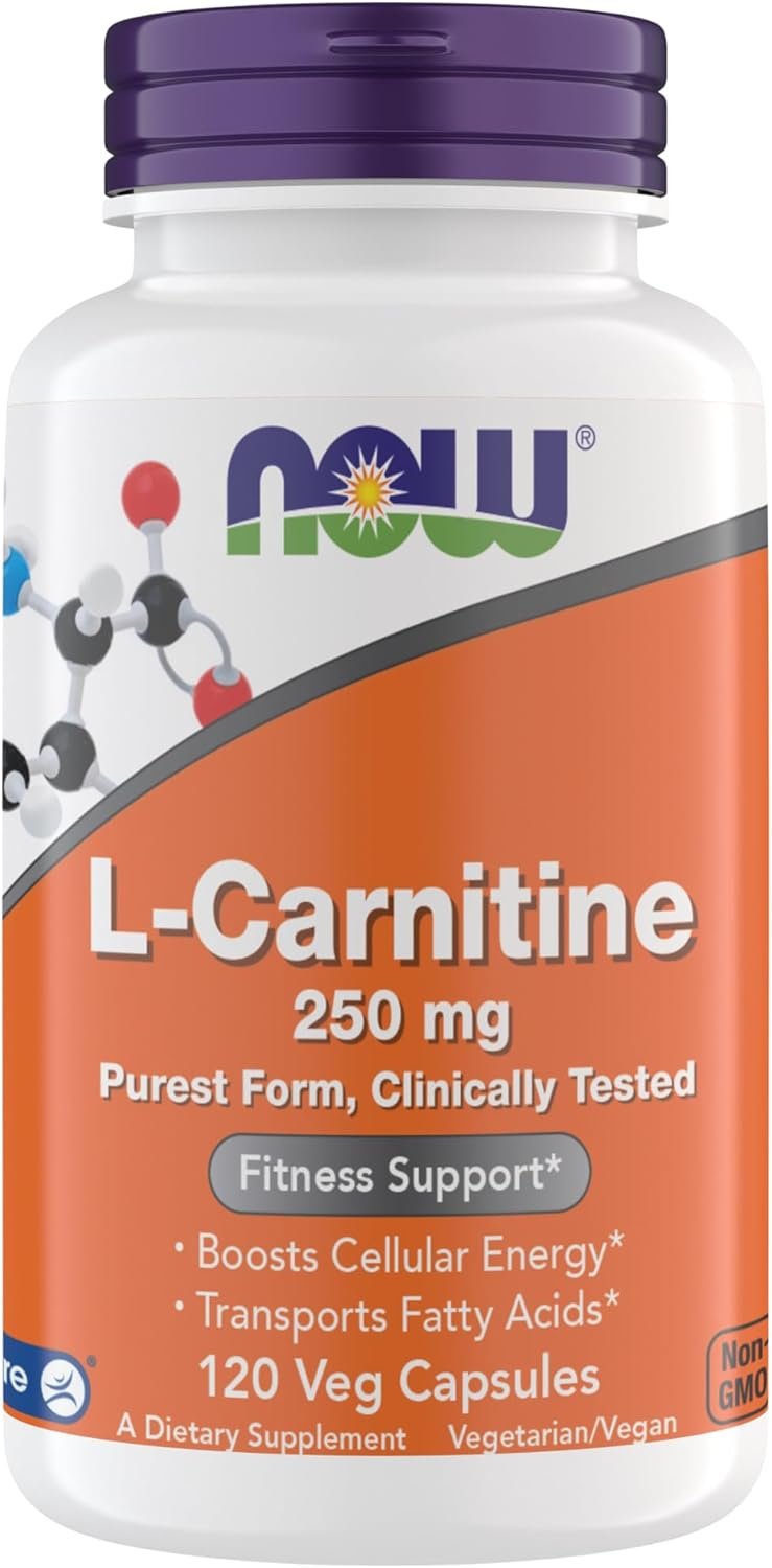Now Supplements, L-Carnitine 250 mg, Purest Form*, Amino Aci...
