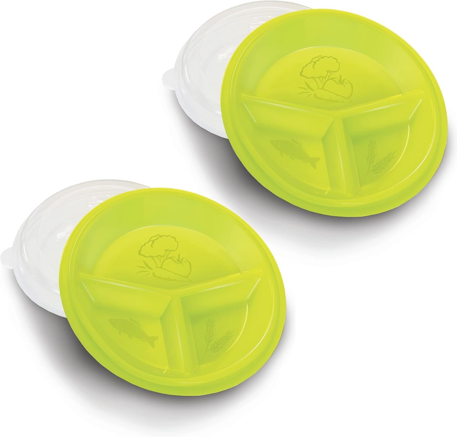 Rehabilitation Advantage 2-Pack Portion Control Plate with S...