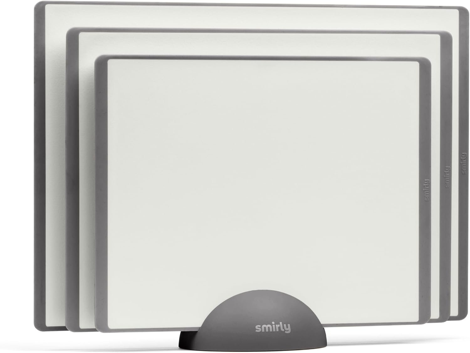 SMIRLY Plastic Cutting Board Set with Holder 3 Pieces, Non-S...