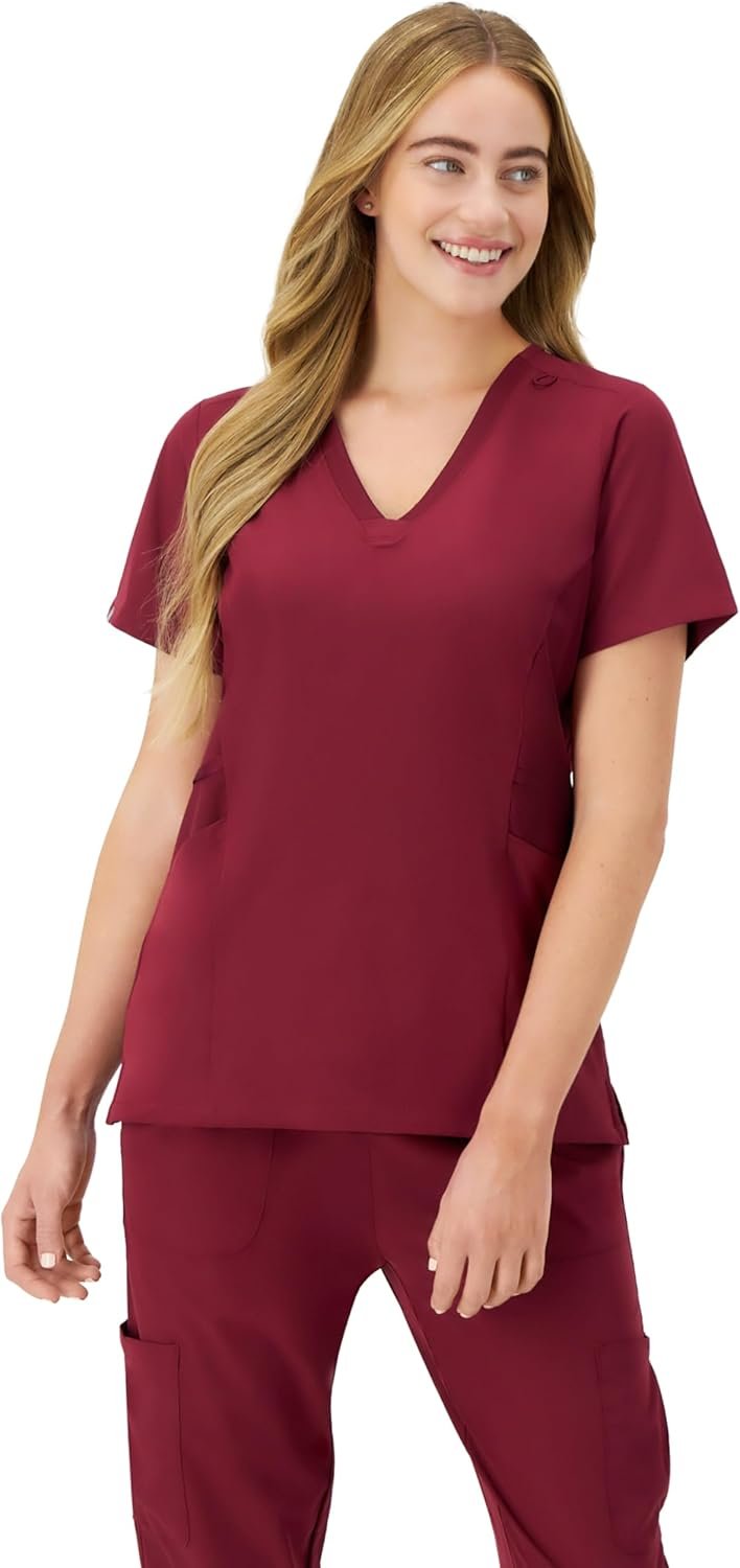Hanes Women’s Scrubs Healthcare Top, Moisture-Wicking ...
