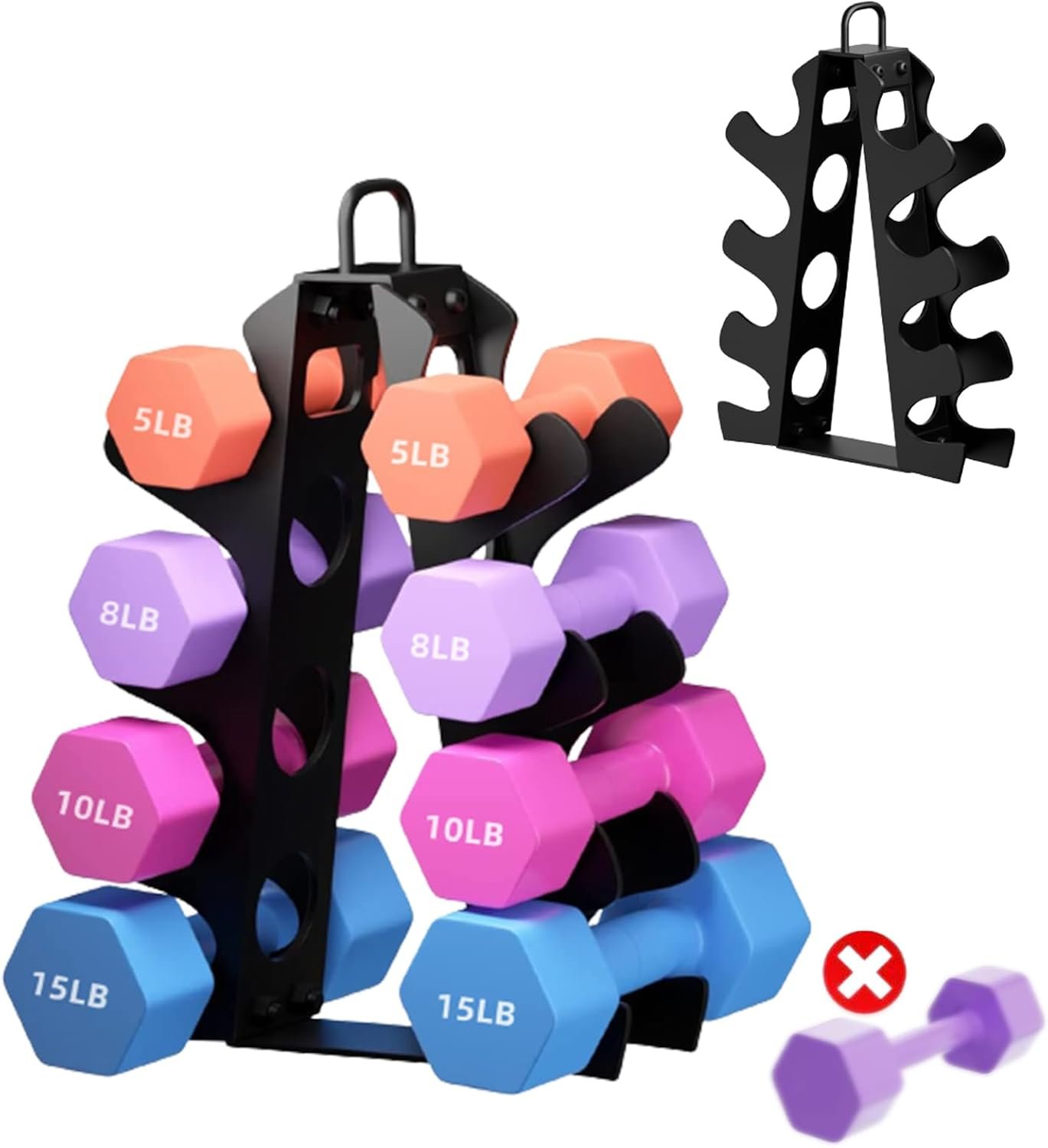 Dumbbell Rack Stand Only(Rack Only, No Dumbbells), Weight Ra...