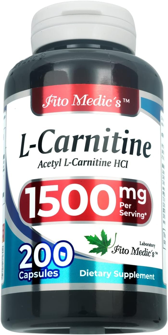 Lab – l carnitine – 1500 mg per Serving, 200 Cap...