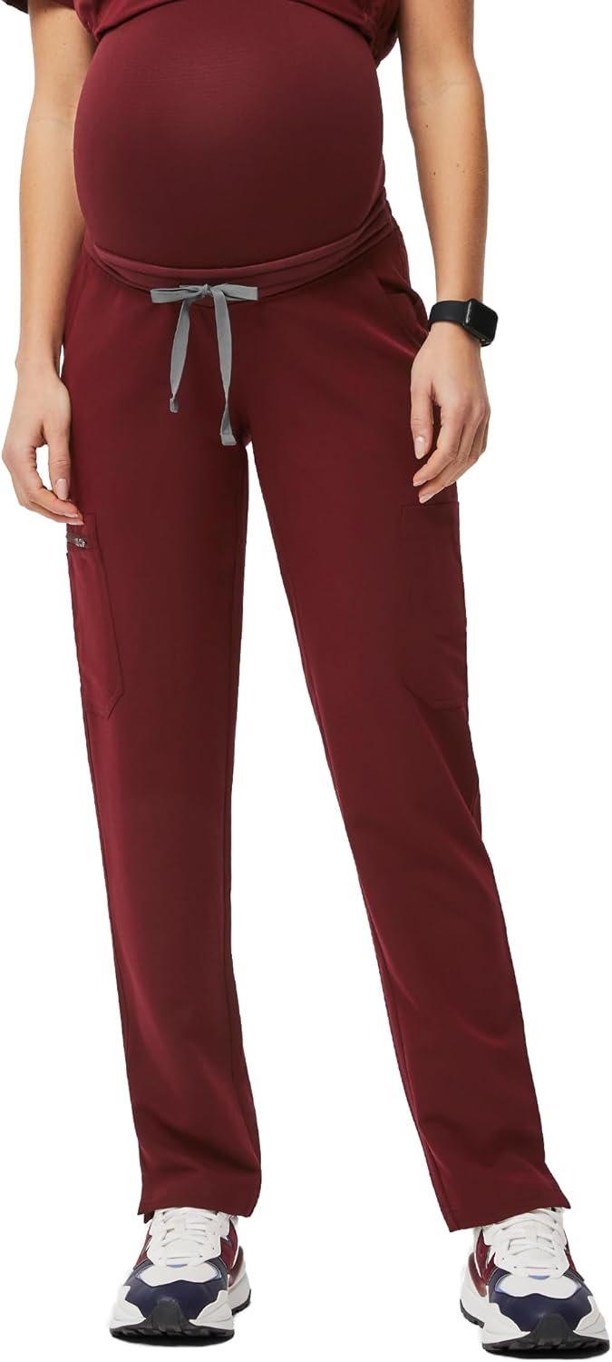 FIGS YOLA Skinny Maternity Scrub Pants for Women — 11 Pock...