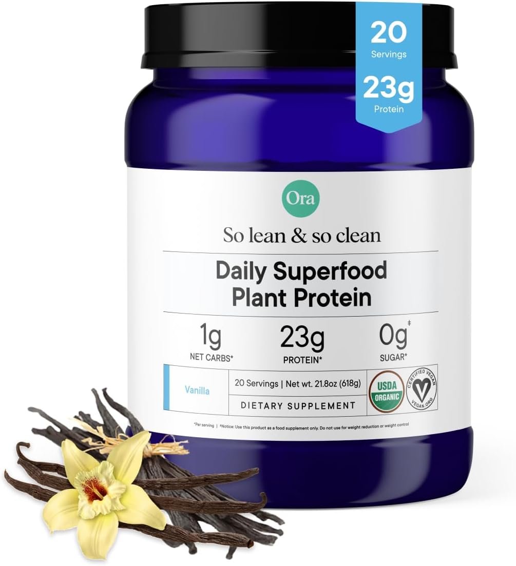 Ora Organic Plant-Based Protein Powder – 23g Protein f...