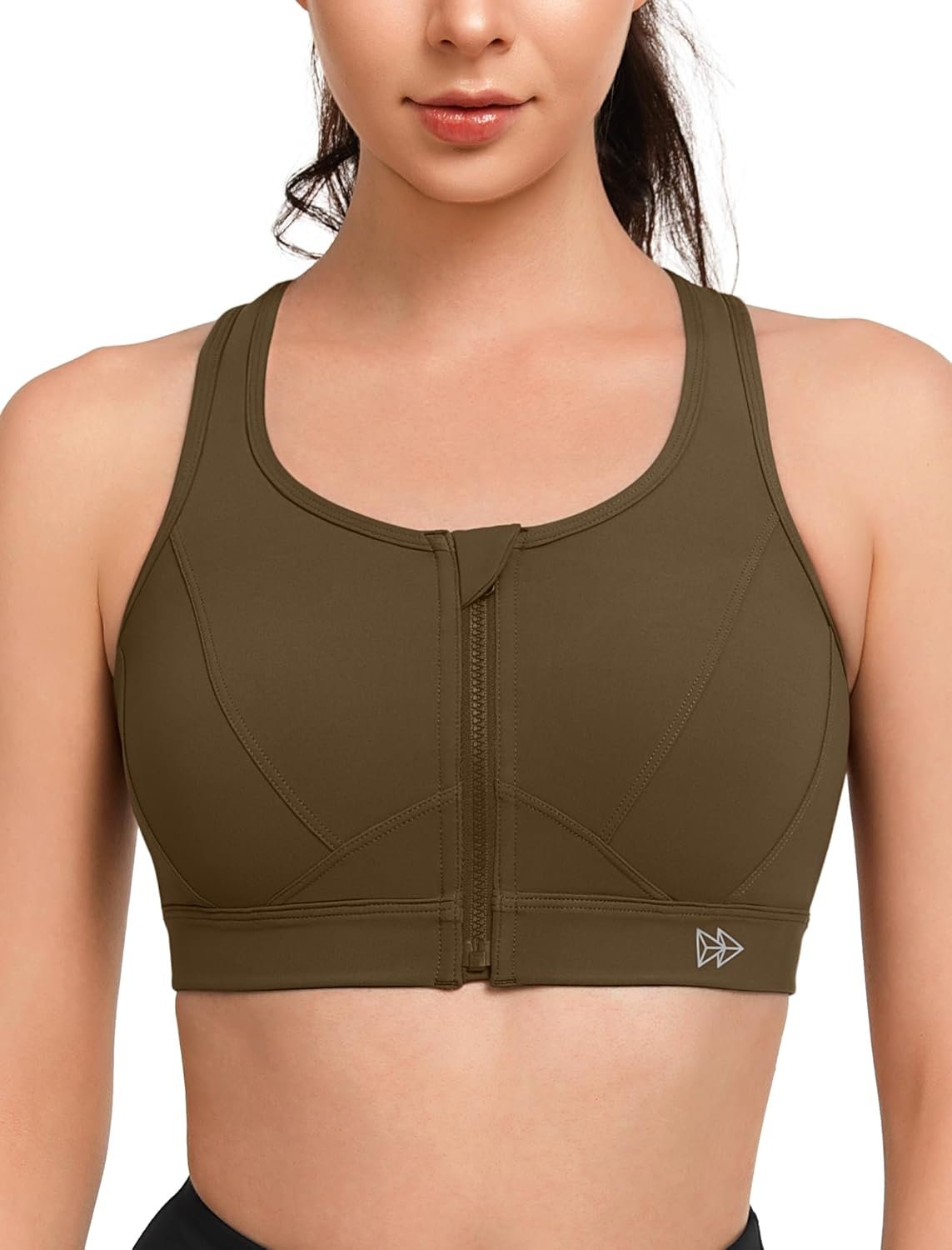 Yvette Zip Front Sports Bra – High Impact Sports Bras ...