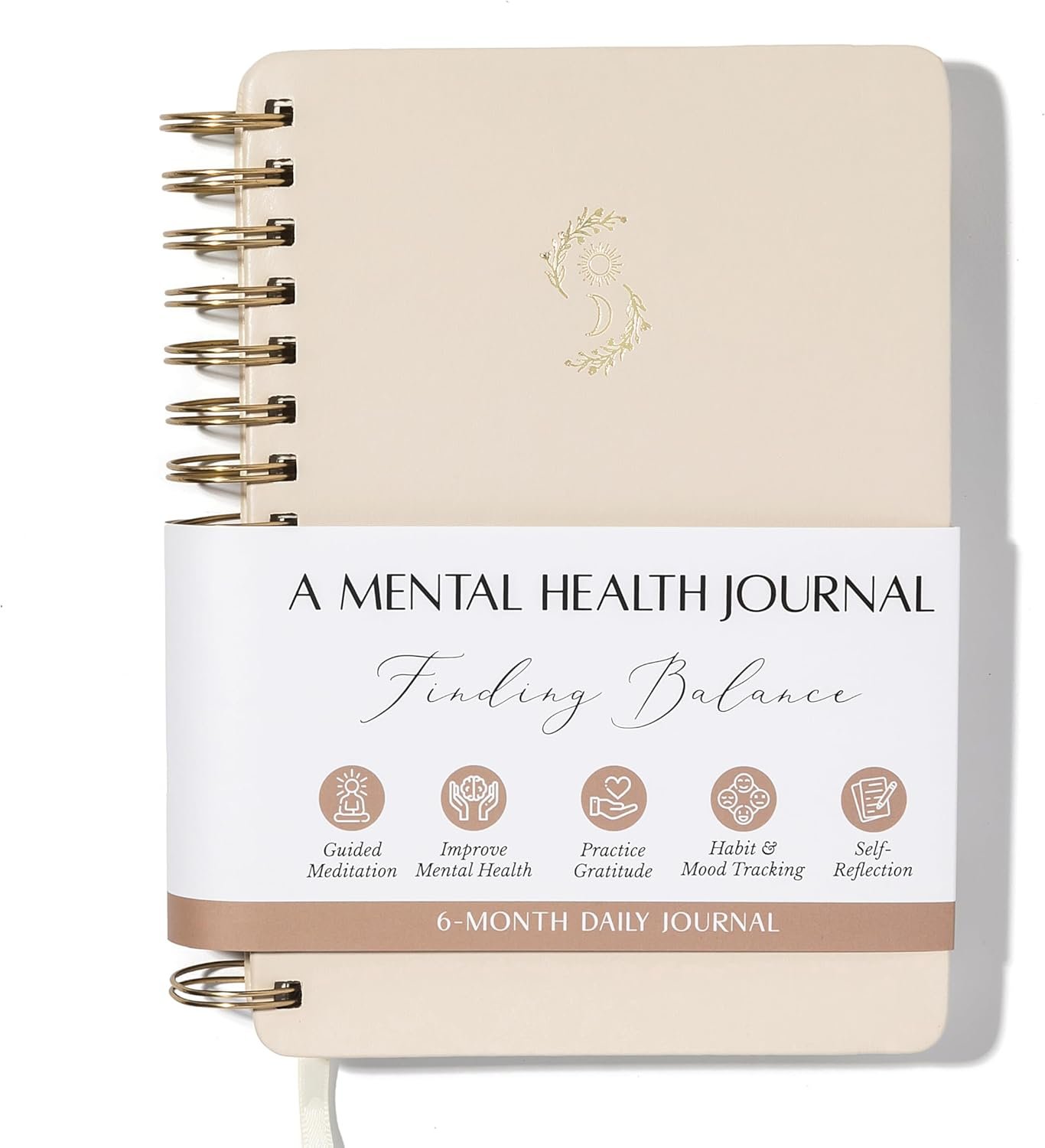 FINDING BALANCE Mental Health Journal – 6-Month Daily Jour...