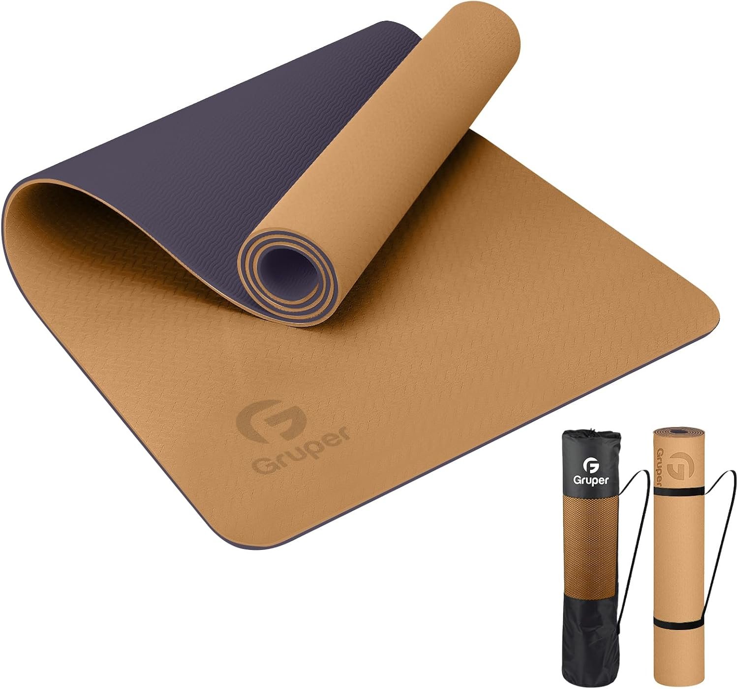 Yoga Mat Non Slip, Eco Friendly Fitness Exercise Mat with Ca...