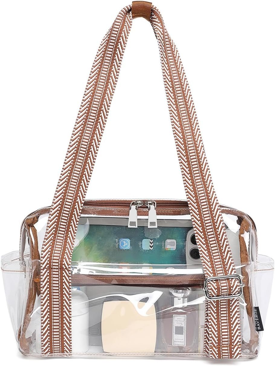 Small Gym Bag for Women, Clear Mini Duffle Bag Stadium Appro...