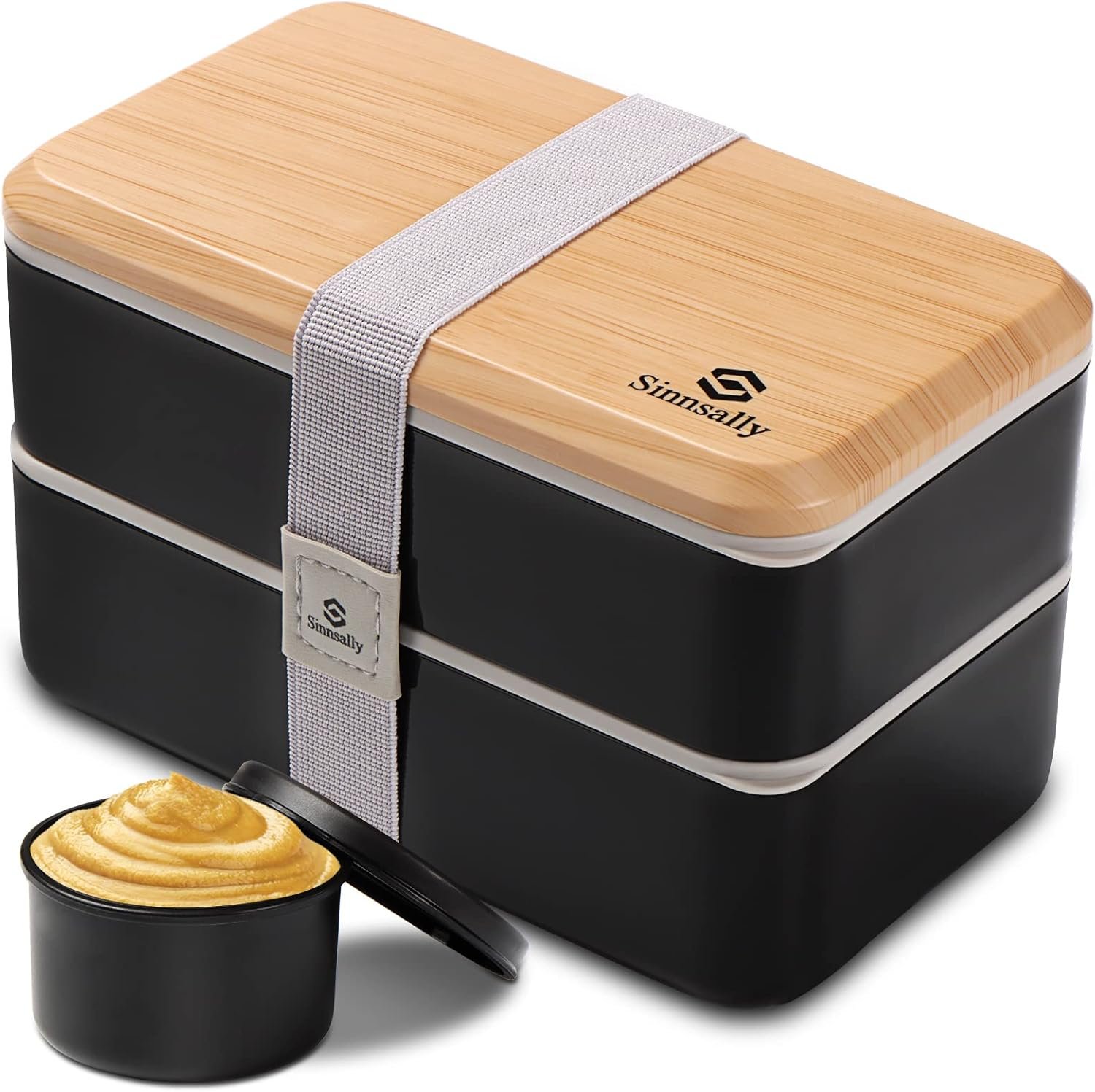 Sinnsally Bento Box Adult Lunch Box with Compartments for Wo...