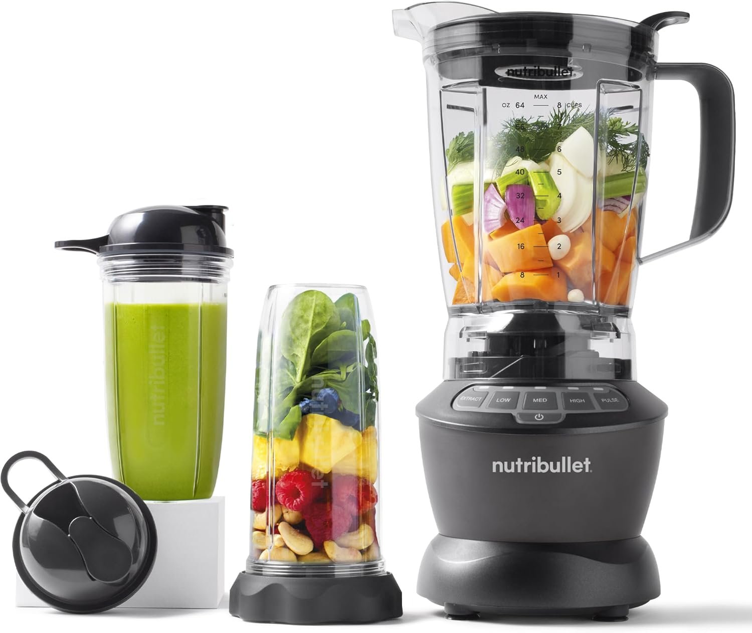 NutriBullet ZNBF30500Z Blender Combo 1200 Watt, 1200W, Dark ...