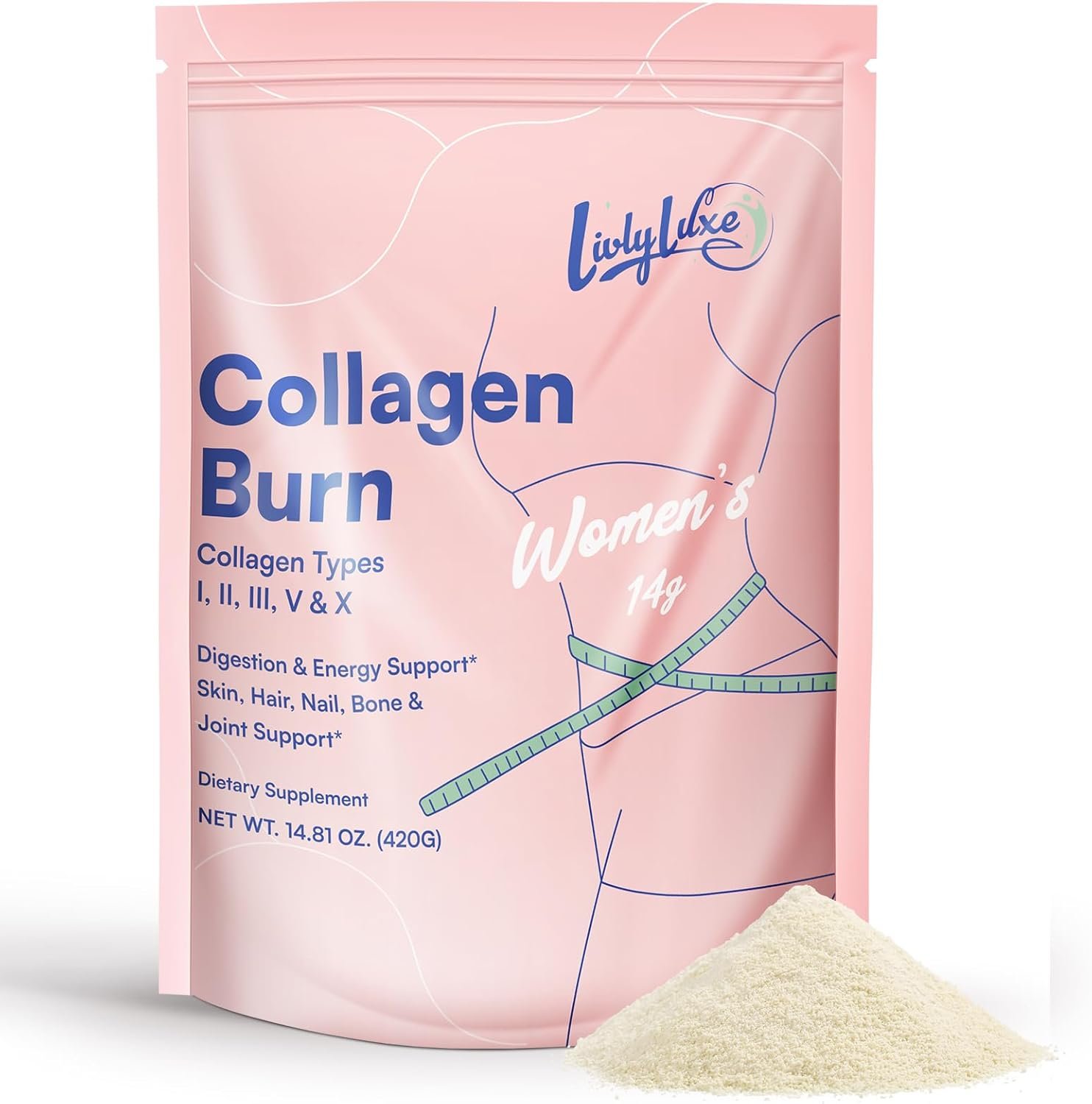 Collagen Burn Powder for Women – Weight Loss Supplemen...