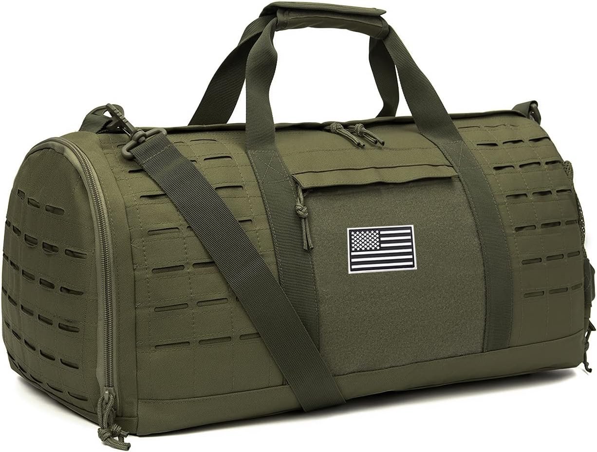 QT&QY 40L Military Tactical Duffle Bag For Men Sport Gy...