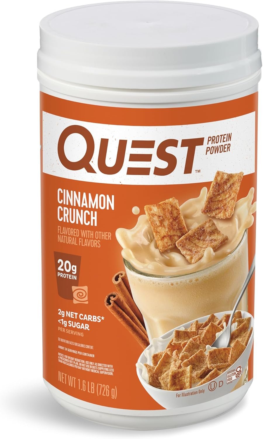 Quest Nutrition Cinnamon Crunch Protein Powder, 20g Protein,...