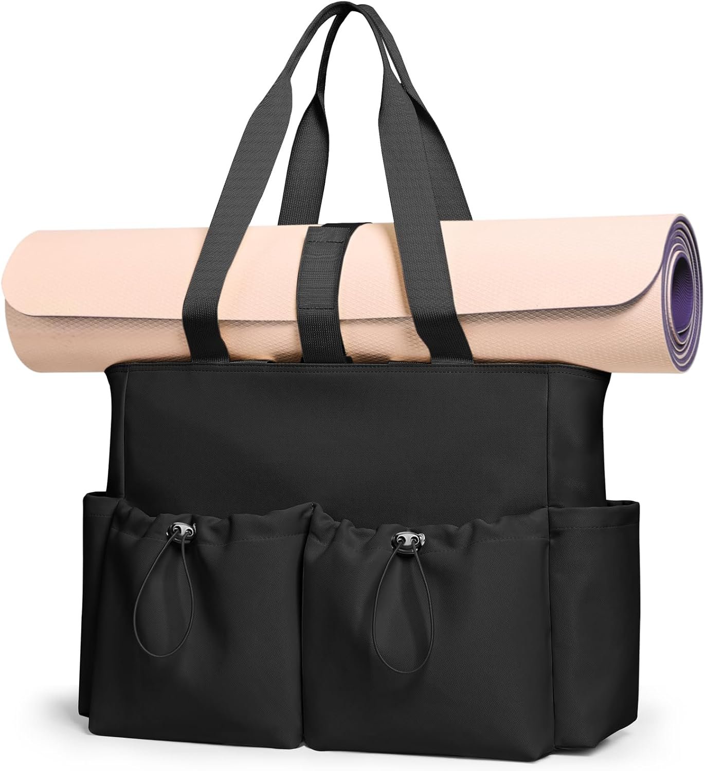 KALIDI Yoga Mat Bag Gym Bag for Women Tote with Pockets, Wor...