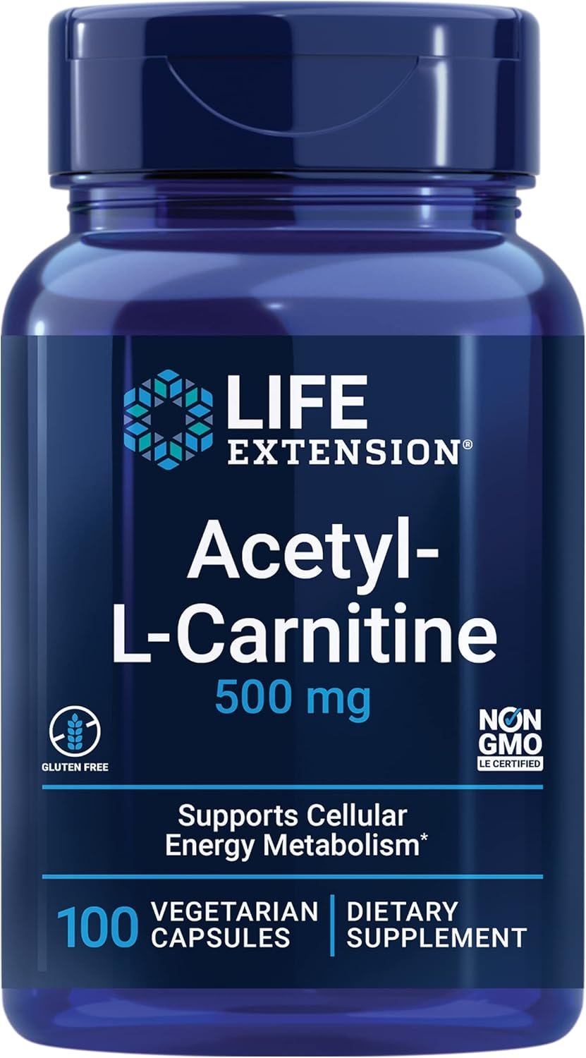 Life Extension Acetyl-L-Carnitine, Acetyl-L-Carnitine, Vitam...