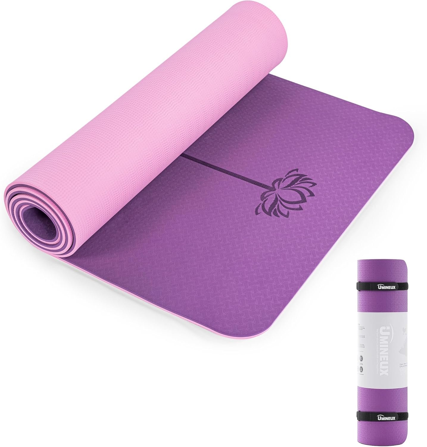 UMINEUX Yoga Mat Extra Thick 1/3” & 2/5″ No...