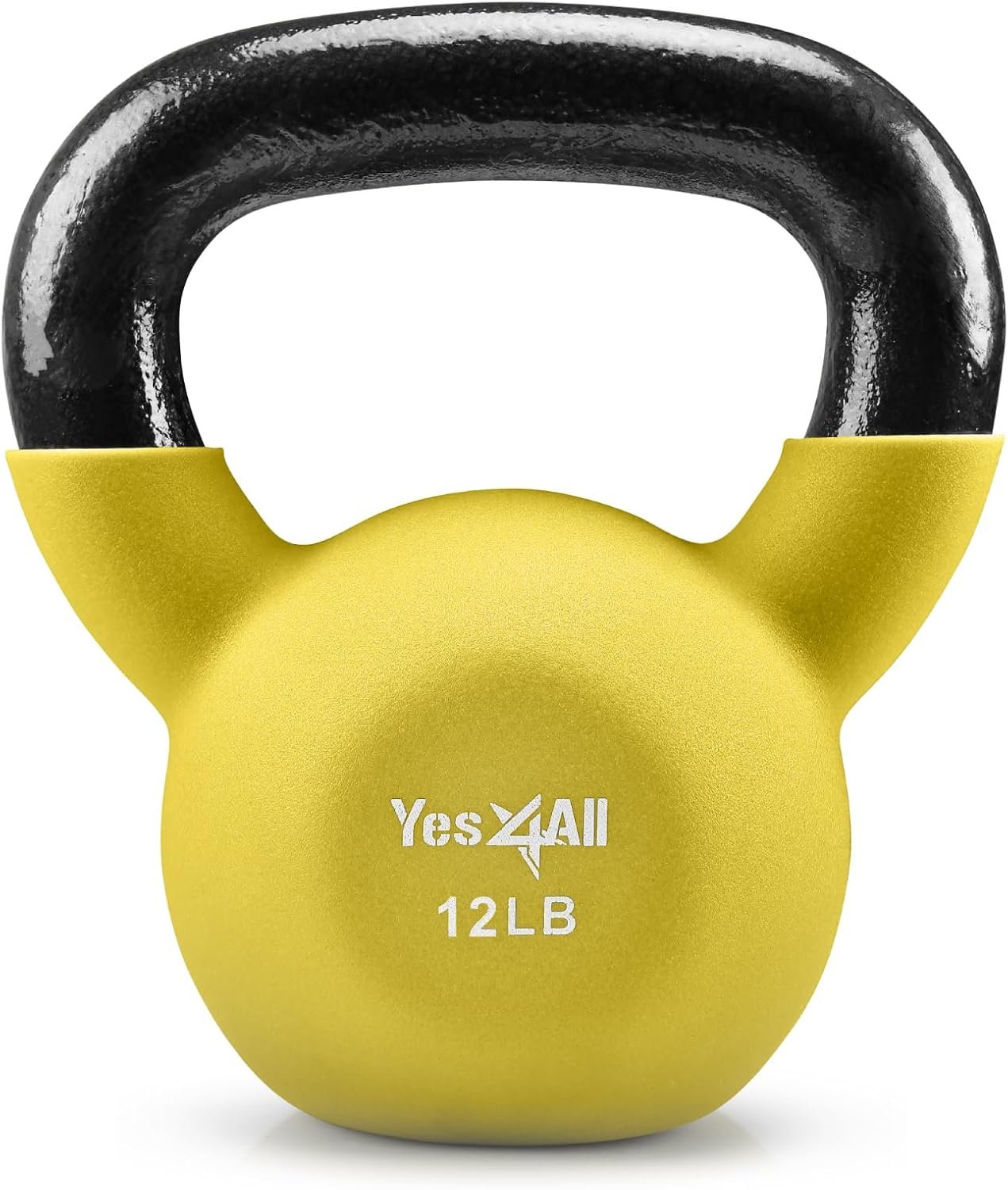 Yes4All Kettlebell, 5-65 LB Neoprene Coated Cast Iron Kettle...