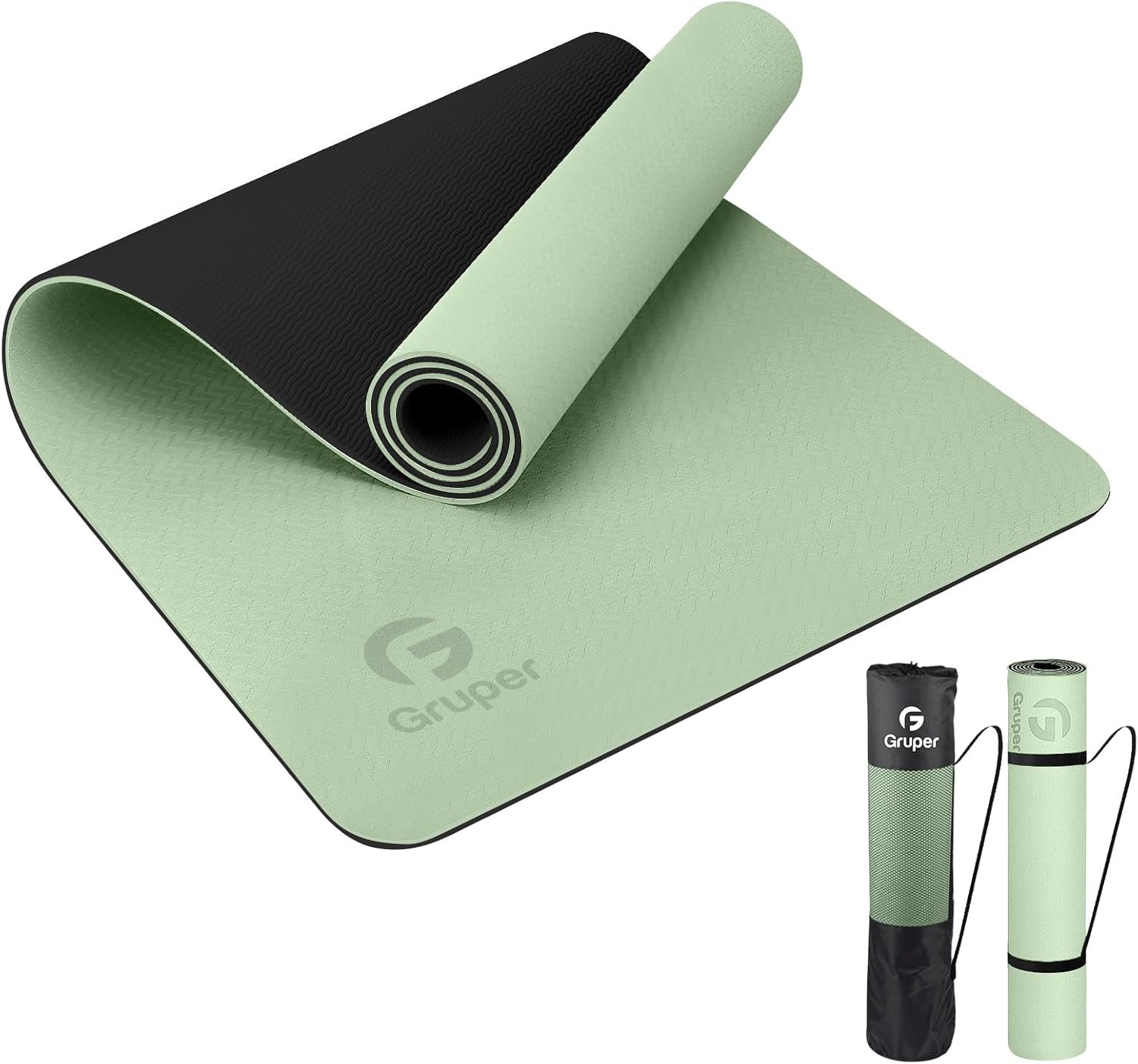 Yoga Mat Non Slip, Eco Friendly Fitness Exercise Mat with Ca...