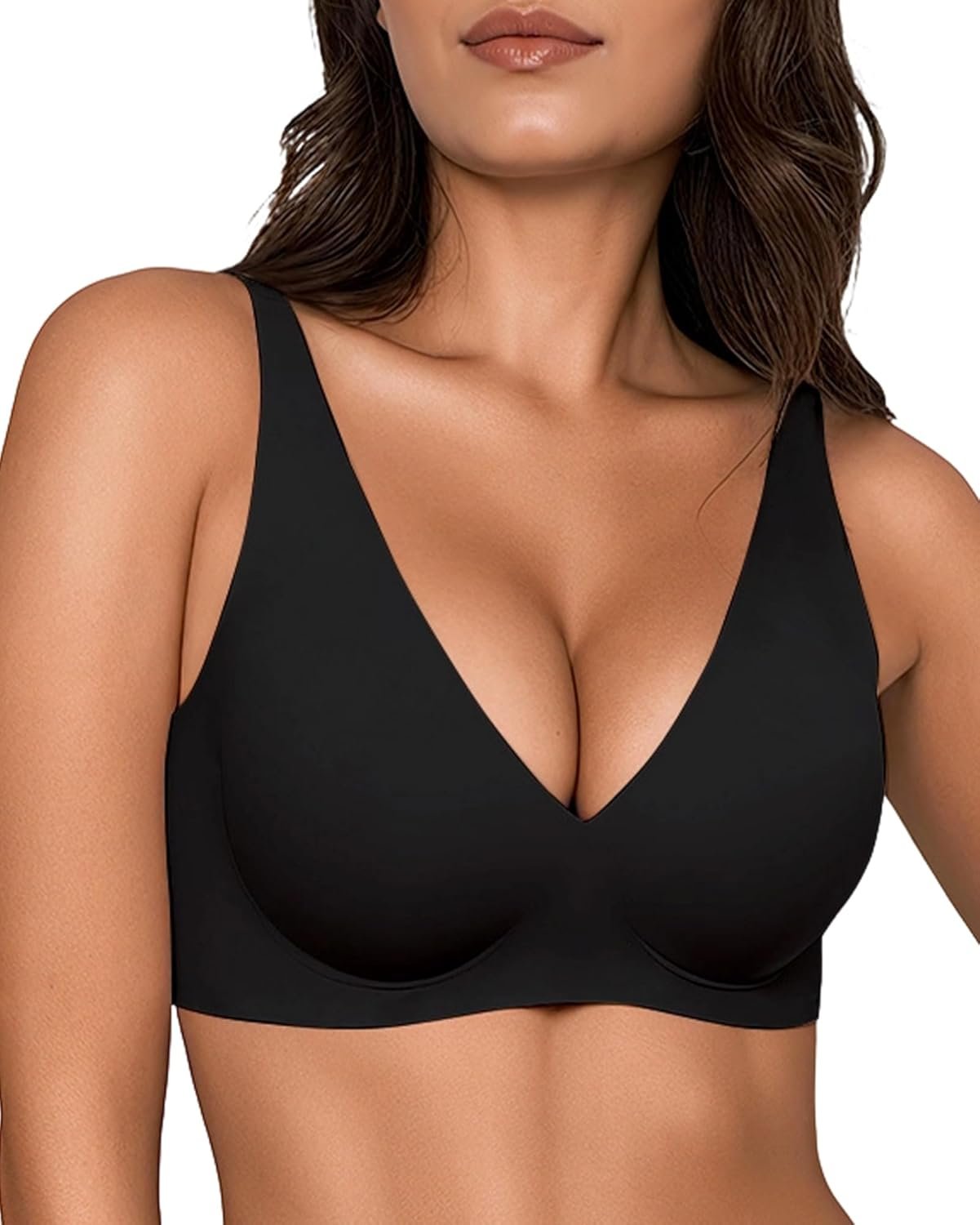 Gailife Deep V Bras for Women No Underwire Wireless Push Up ...