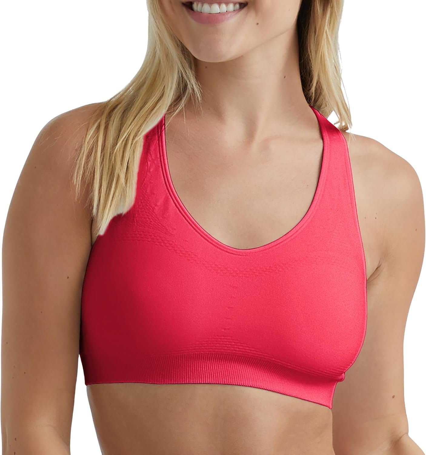 Hanes Womens Sport Seamless Racerback Sports Bra