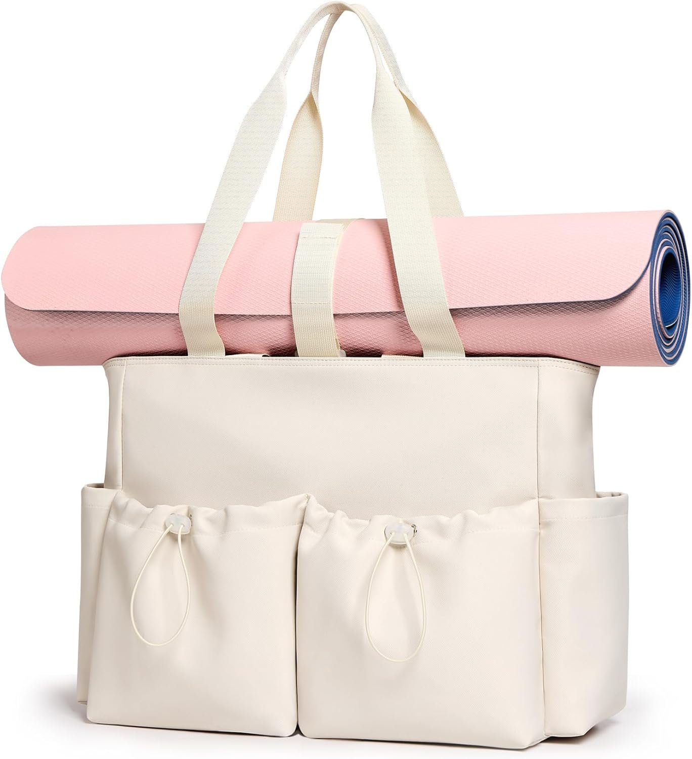 KALIDI Yoga Mat Bag Gym Bag for Women Tote with Pockets, Wor...