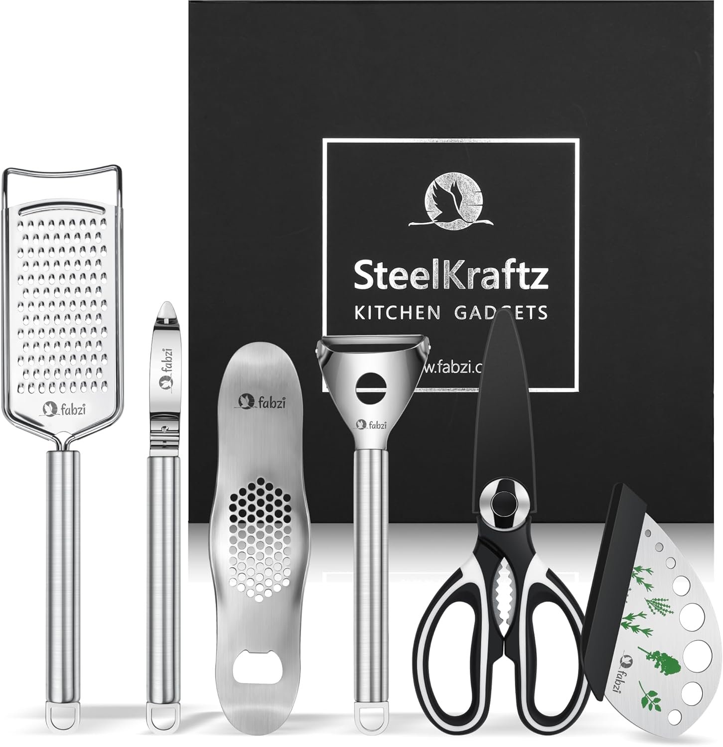 Kitchen Gadgets Kit – 6-in-1 Ergonomic, Stainless Stee...