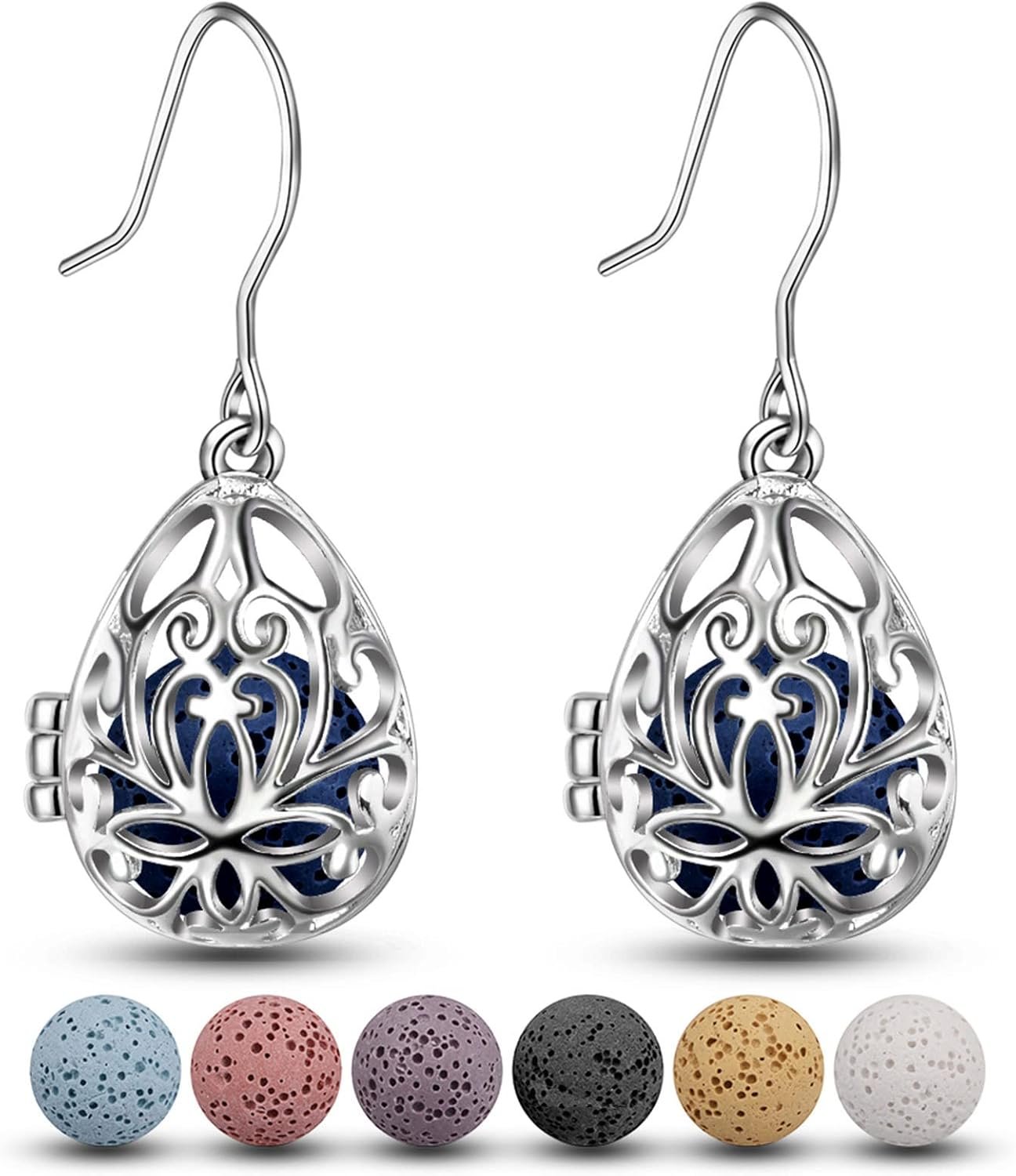 INFUSEU Essential Oil Diffuser Dangling Earrings with 14pcs ...