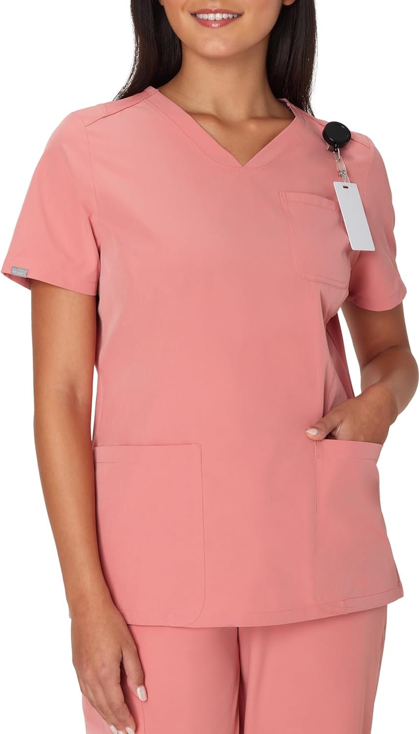 Hanes Women’s Scrubs Healthcare Top, Moisture-Wicking ...